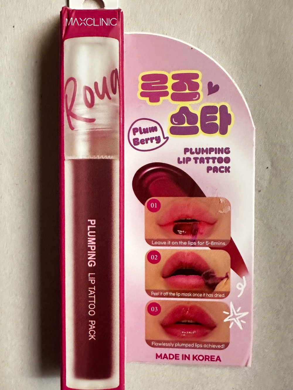 Maxclinic Plumping Lip Tattoo Pack - Plum Berry (burgundy pink) new